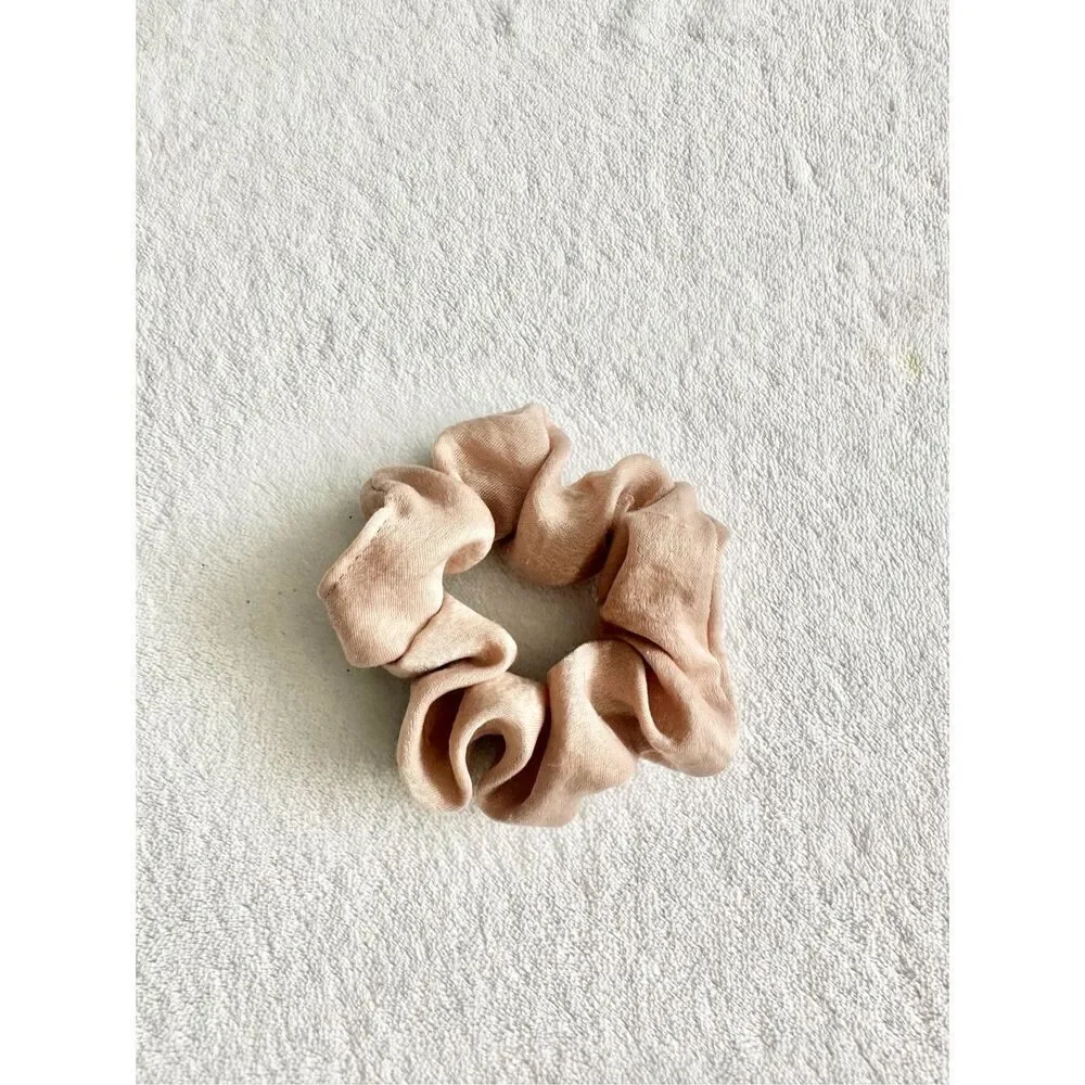 Beige color hair scrunchie accessories
